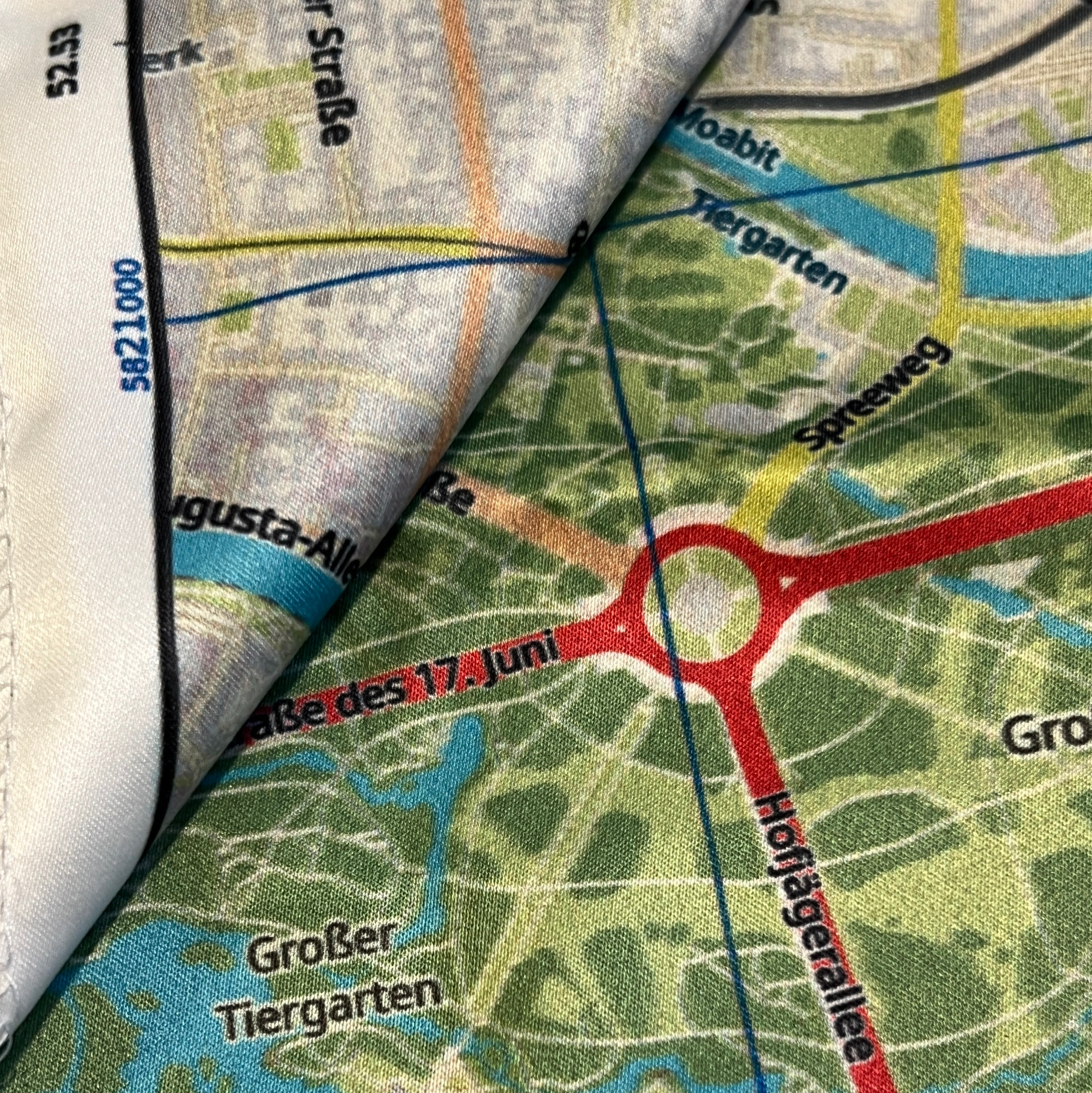Berlin escape map detail: Note the UTM grid and degrees around the edges.