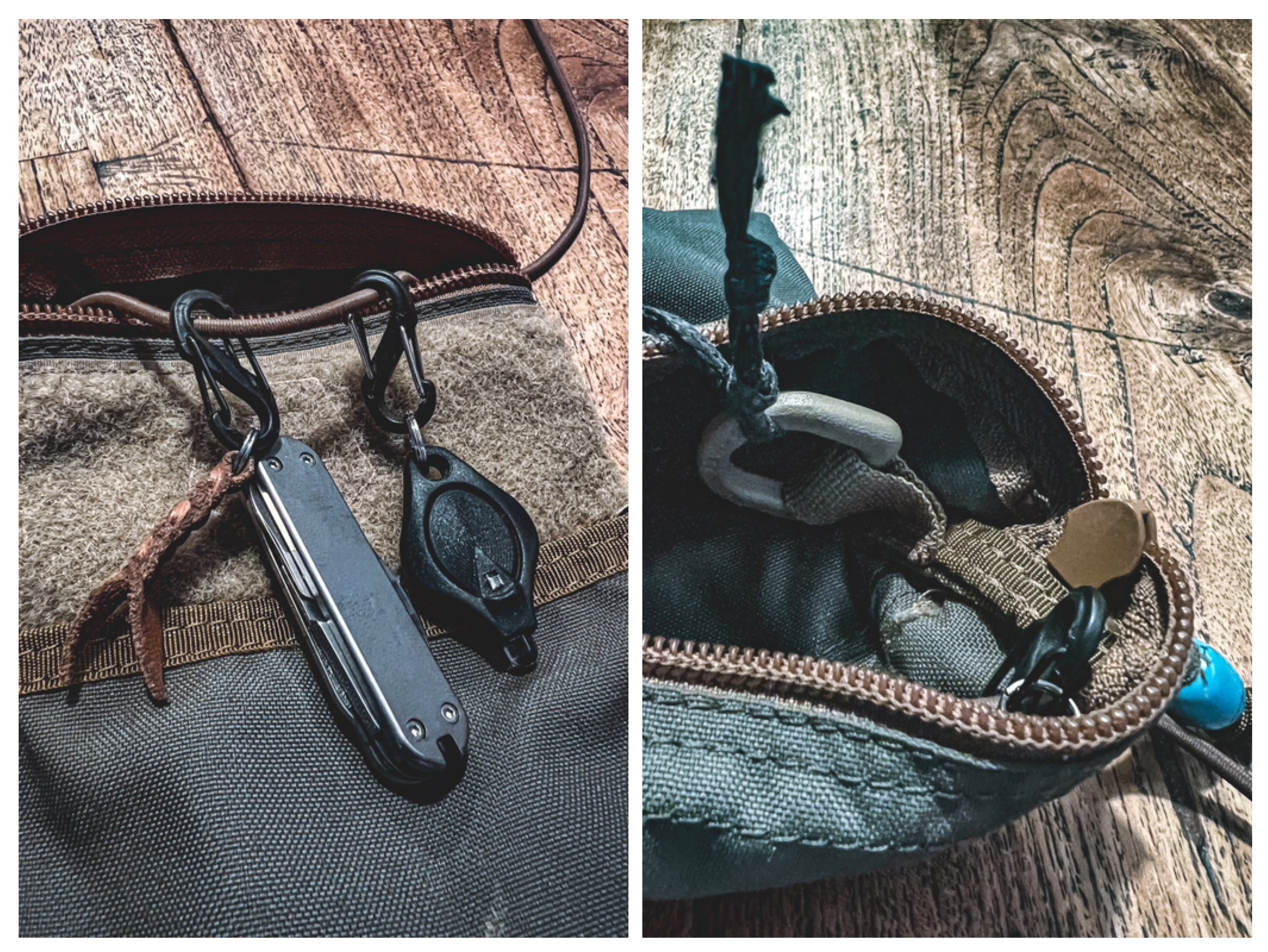 Clothes line and D-ring attachment points.