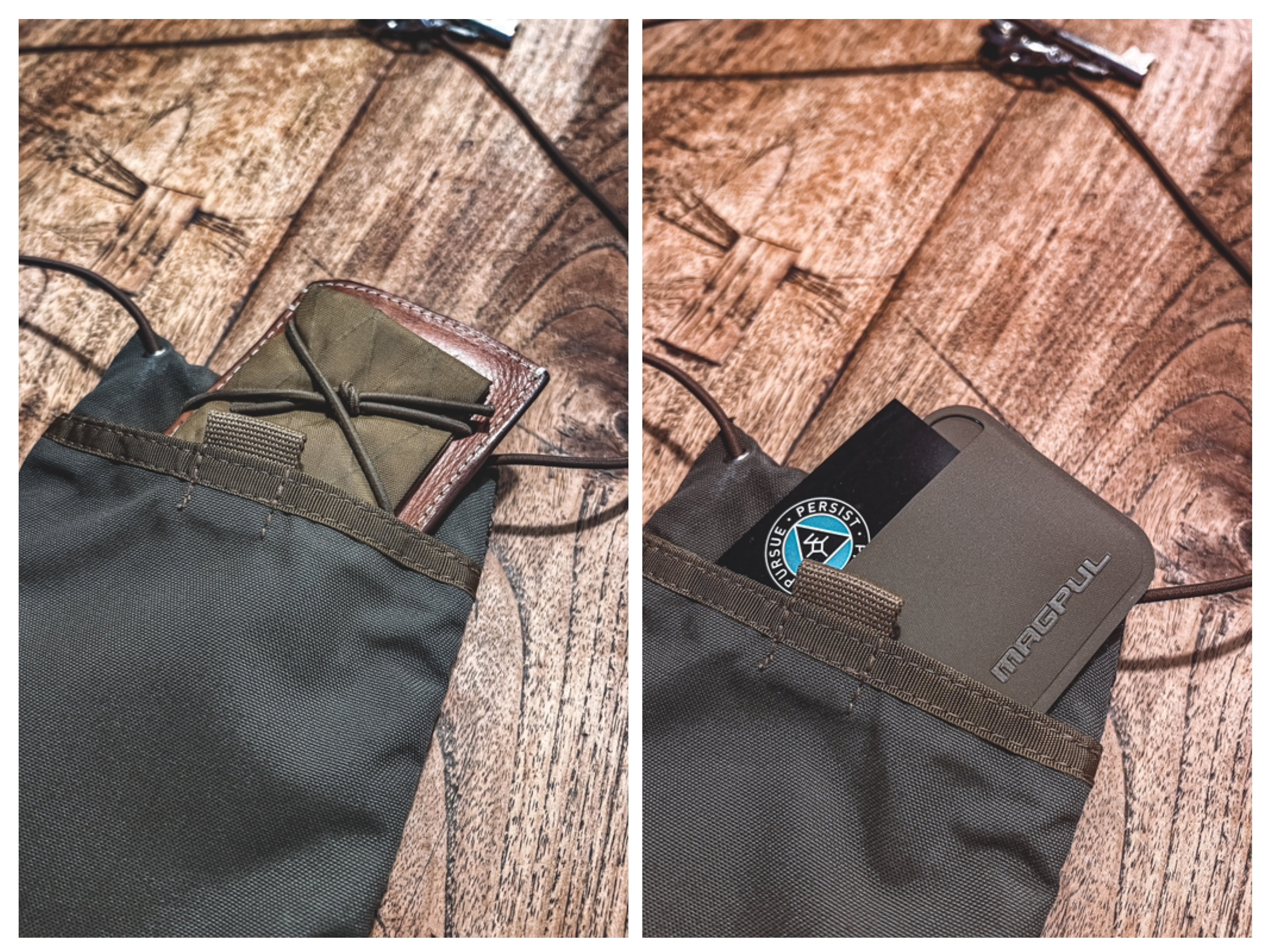 The Wndsn Passport Pouch with wallets.